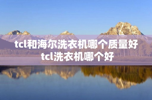 tcl和海尔洗衣机哪个质量好 tcl洗衣机哪个好