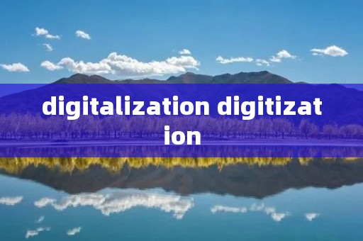 digitalization digitization