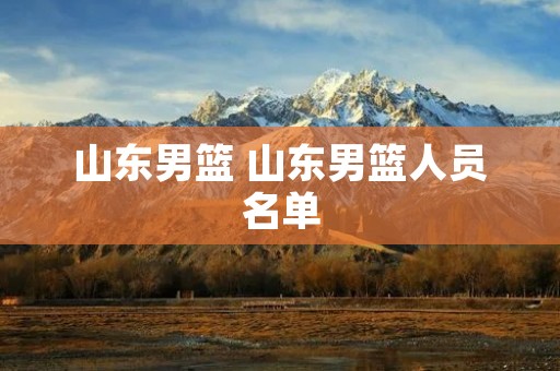 山东男篮 山东男篮人员名单