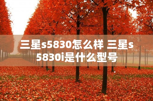 三星s5830怎么样 三星s5830i是什么型号
