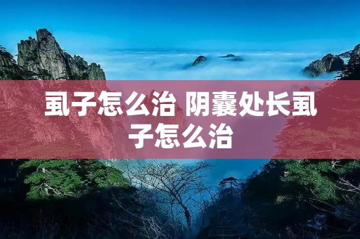 虱子怎么治 阴囊处长虱子怎么治