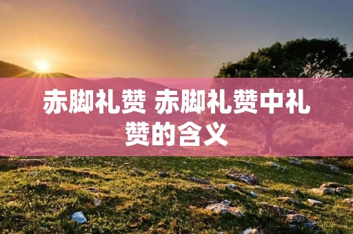 赤脚礼赞 赤脚礼赞中礼赞的含义