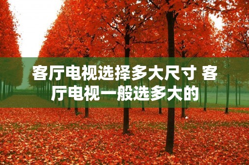 客厅电视选择多大尺寸 客厅电视一般选多大的