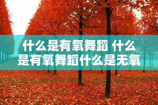 什么是有氧舞蹈 什么是有氧舞蹈什么是无氧舞蹈