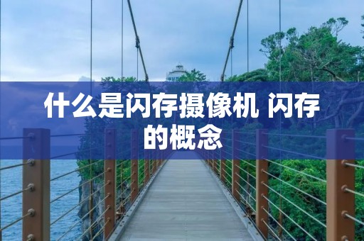 什么是闪存摄像机 闪存的概念
