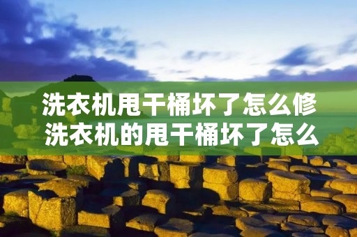 洗衣机甩干桶坏了怎么修 洗衣机的甩干桶坏了怎么办