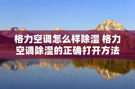 格力空调怎么样除湿 格力空调除湿的正确打开方法