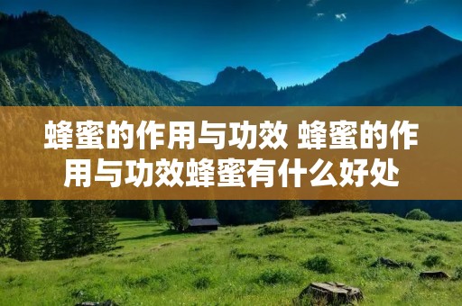 蜂蜜的作用与功效 蜂蜜的作用与功效蜂蜜有什么好处