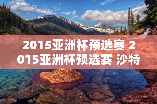 2015亚洲杯预选赛 2015亚洲杯预选赛 沙特队阵型 战术打法
