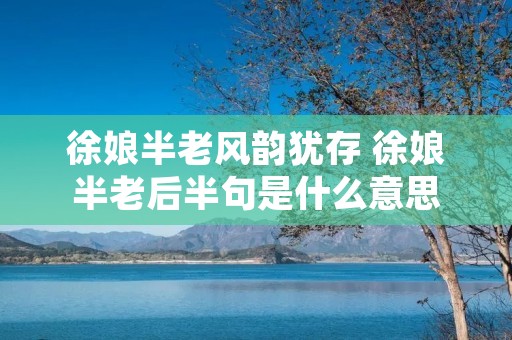 徐娘半老风韵犹存 徐娘半老后半句是什么意思