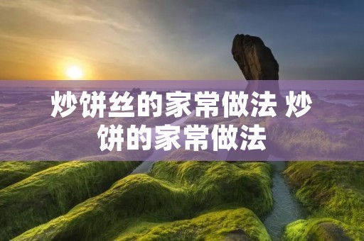 炒饼丝的家常做法 炒饼的家常做法