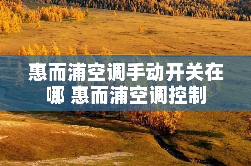 惠而浦空调手动开关在哪 惠而浦空调控制