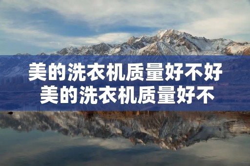 美的洗衣机质量好不好 美的洗衣机质量好不好呀