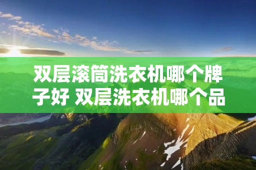 双层滚筒洗衣机哪个牌子好 双层洗衣机哪个品牌质量好