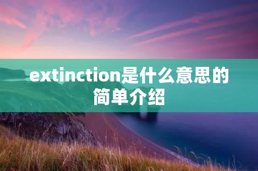 extinction是什么意思的简单介绍 extinction是什么意思的简单介绍