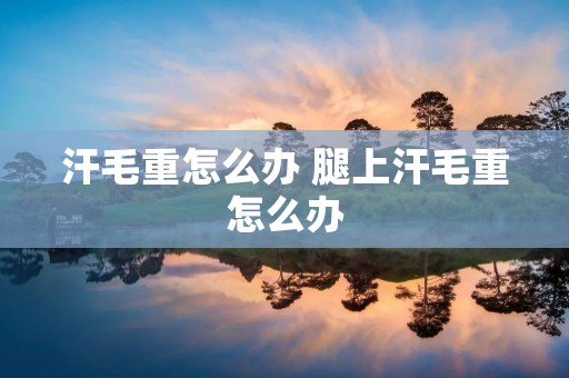 汗毛重怎么办 腿上汗毛重怎么办 汗毛重怎么办 腿上汗毛重怎么办
