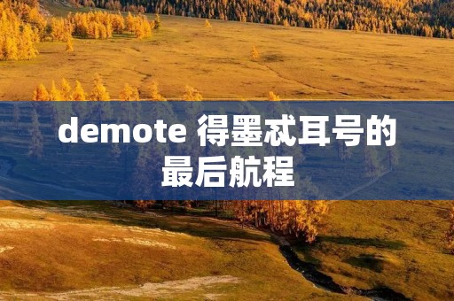 demote 得墨忒耳号的最后航程