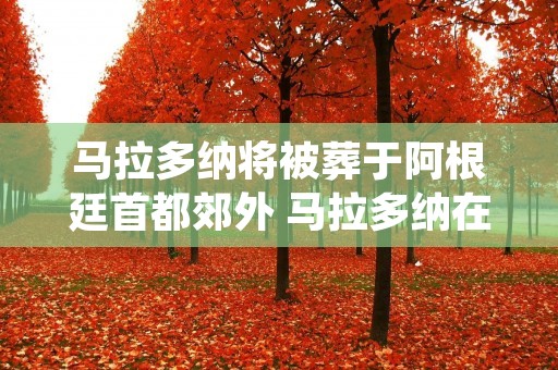 马拉多纳将被葬于阿根廷首都郊外 马拉多纳在阿根廷人心中的位置