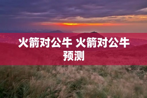 火箭对公牛 火箭对公牛预测