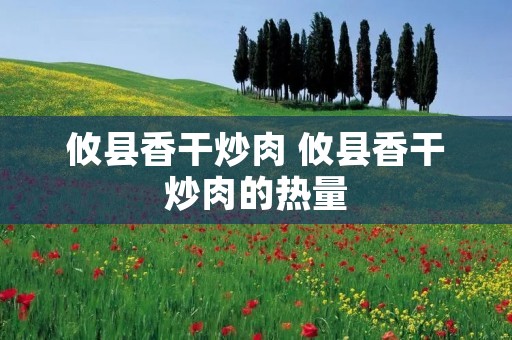 攸县香干炒肉 攸县香干炒肉的热量