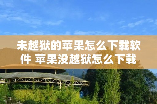 未越狱的苹果怎么下载软件 苹果没越狱怎么下载