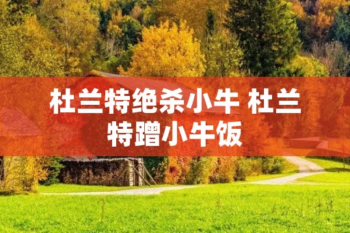 杜兰特绝杀小牛 杜兰特蹭小牛饭