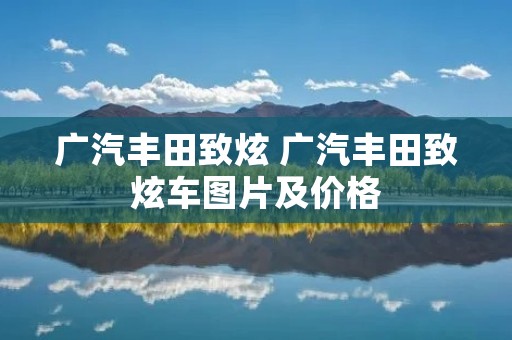 广汽丰田致炫 广汽丰田致炫车图片及价格