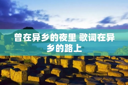 曾在异乡的夜里 歌词在异乡的路上