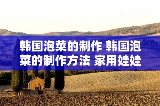 韩国泡菜的制作 韩国泡菜的制作方法 家用娃娃菜