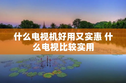 什么电视机好用又实惠 什么电视比较实用