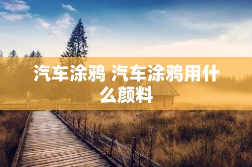 汽车涂鸦 汽车涂鸦用什么颜料