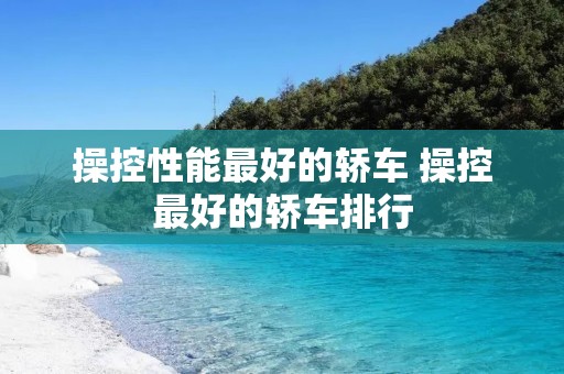 操控性能最好的轿车 操控最好的轿车排行