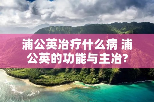 浦公英冶疗什么病 浦公英的功能与主冶? 浦公英冶疗什么病 浦公英的功能与主冶?