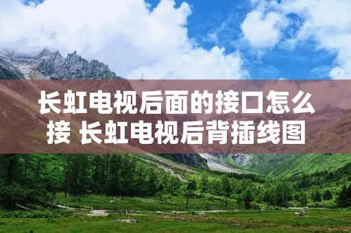 长虹电视后面的接口怎么接 长虹电视后背插线图