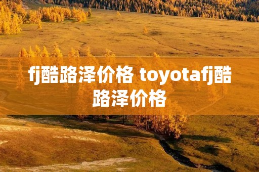 fj酷路泽价格 toyotafj酷路泽价格