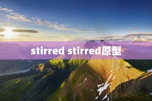 stirred stirred原型 stirred stirred原型