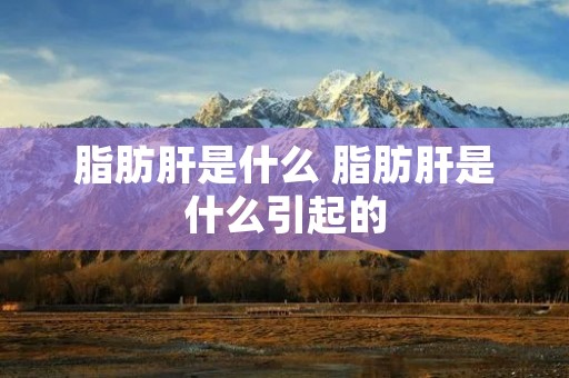 脂肪肝是什么 脂肪肝是什么引起的