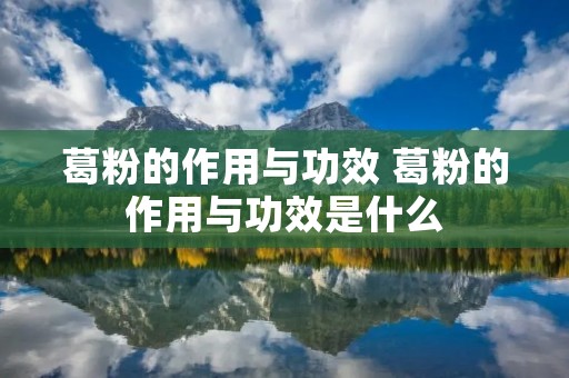葛粉的作用与功效 葛粉的作用与功效是什么 葛粉的作用与功效 葛粉的作用与功效是什么