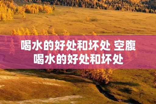 喝水的好处和坏处 空腹喝水的好处和坏处 喝水的好处和坏处 空腹喝水的好处和坏处
