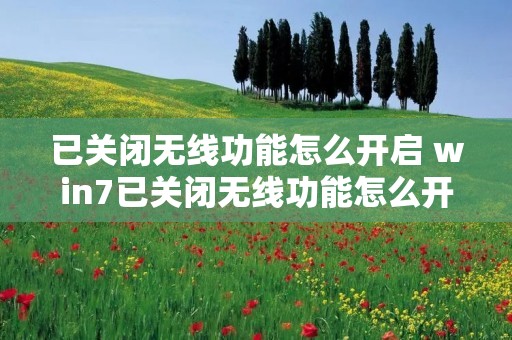 已关闭无线功能怎么开启 win7已关闭无线功能怎么开启 已关闭无线功能怎么开启 win7已关闭无线功能怎么开启