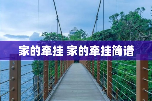 家的牵挂 家的牵挂简谱