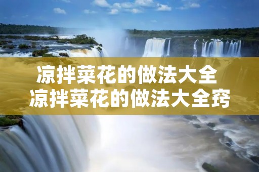 凉拌菜花的做法大全 凉拌菜花的做法大全窍门