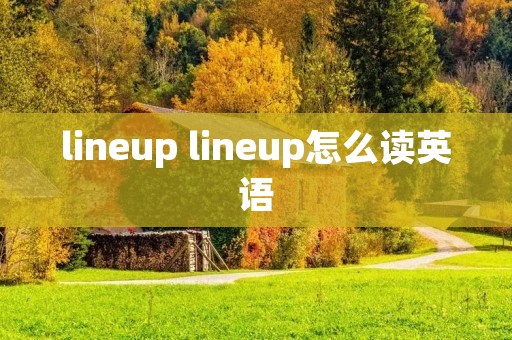 lineup lineup怎么读英语