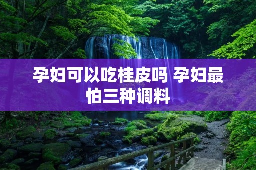 孕妇可以吃桂皮吗 孕妇最怕三种调料 孕妇可以吃桂皮吗 孕妇最怕三种调料