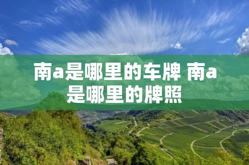 南a是哪里的车牌 南a是哪里的牌照