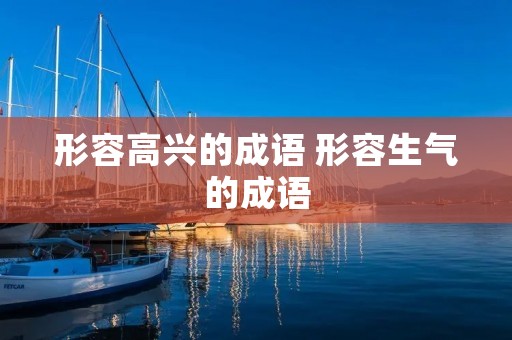 形容高兴的成语 形容生气的成语