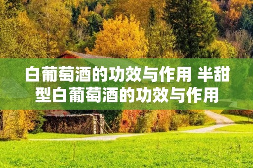 白葡萄酒的功效与作用 半甜型白葡萄酒的功效与作用