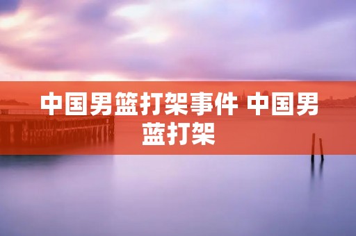 中国男篮打架事件 中国男蓝打架
