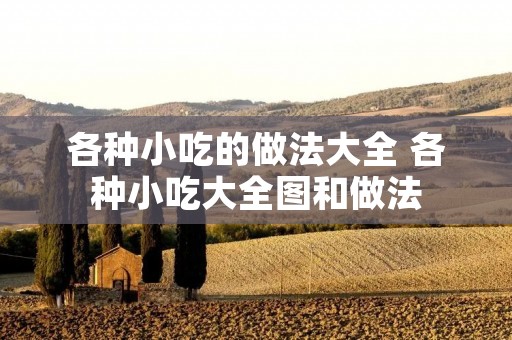 各种小吃的做法大全 各种小吃大全图和做法 各种小吃的做法大全 各种小吃大全图和做法