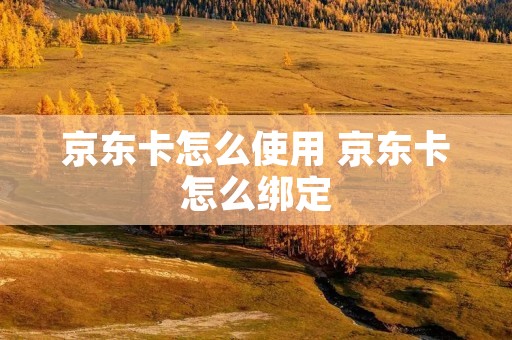 京东卡怎么使用 京东卡怎么绑定 京东卡怎么使用 京东卡怎么绑定